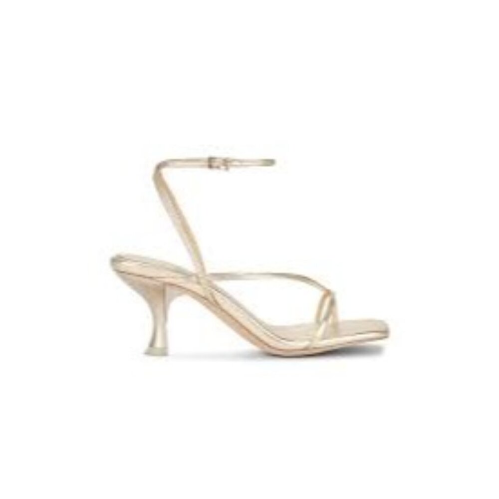 Jeffrey Campbell Fluxx Sandal in Light Gold Metallic
